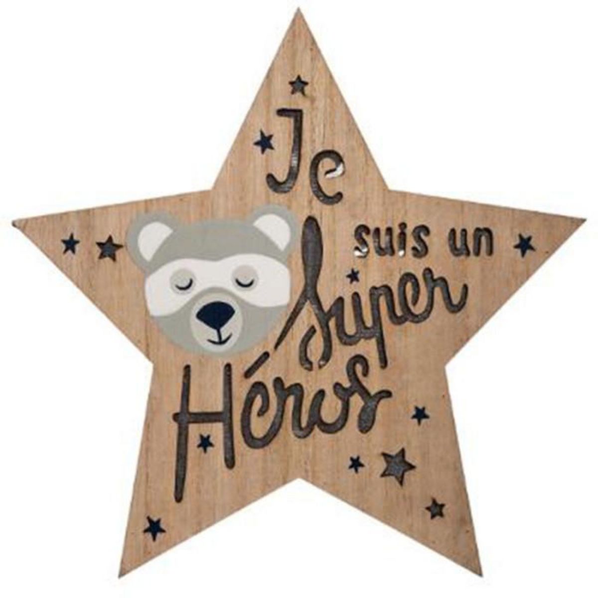 Atmosphera Kids Lampe Design Led Enfant  Étoile  28cm Naturel