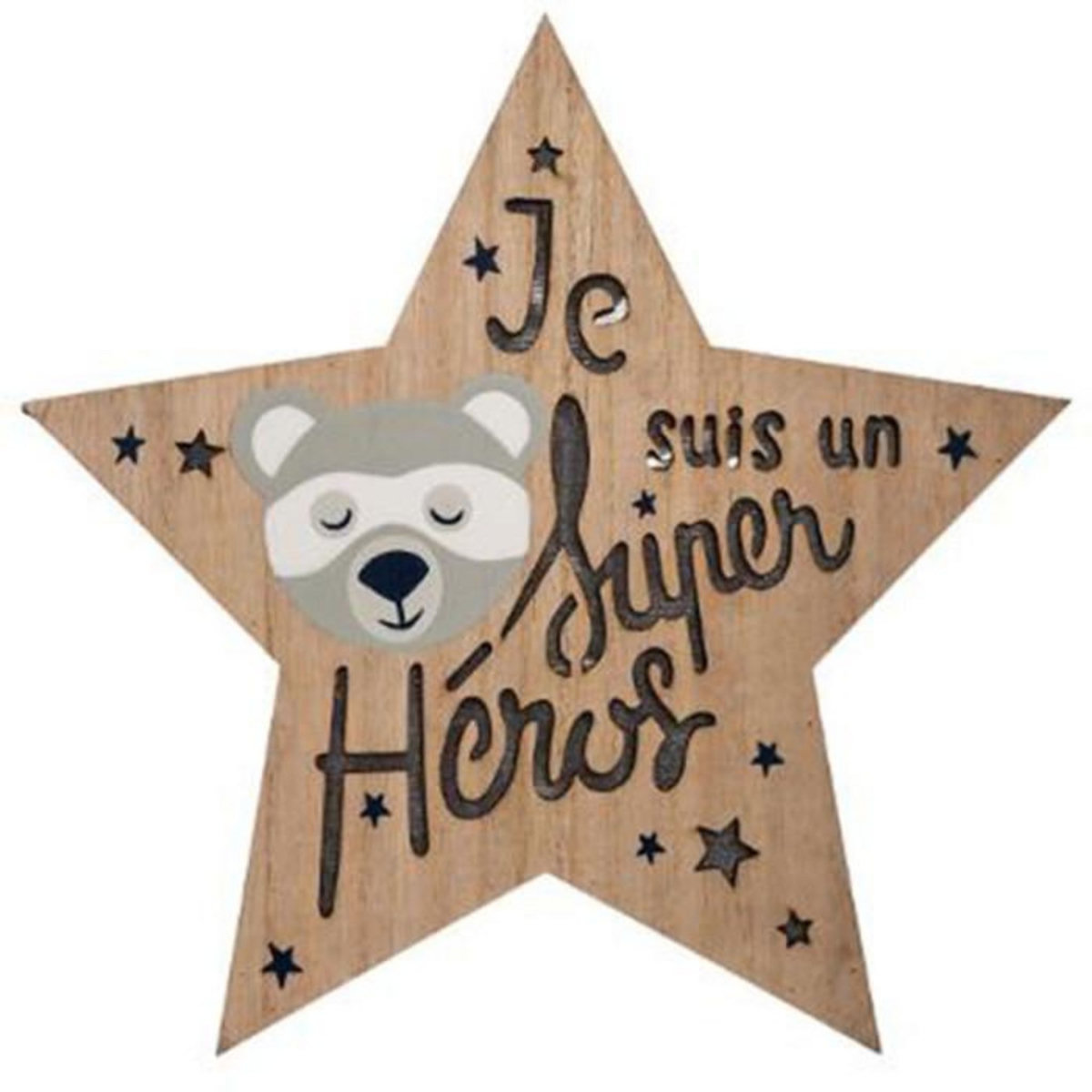 Atmosphera Kids Lampe Design Led Enfant  Étoile  28cm Naturel