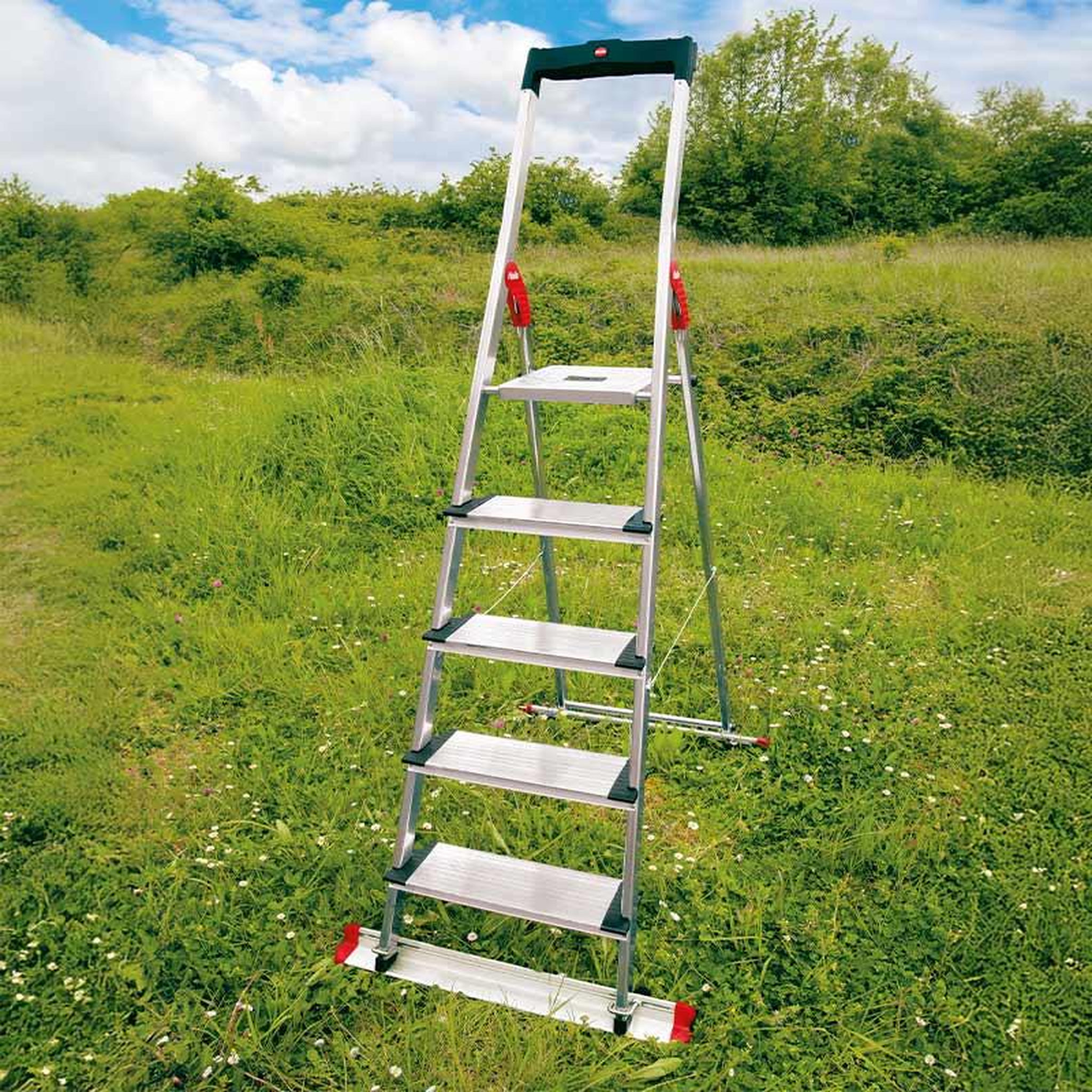 Voir la diapositive 2 : HAILO Kit de 2 rails pour escabeau universels amovibles garden hailo