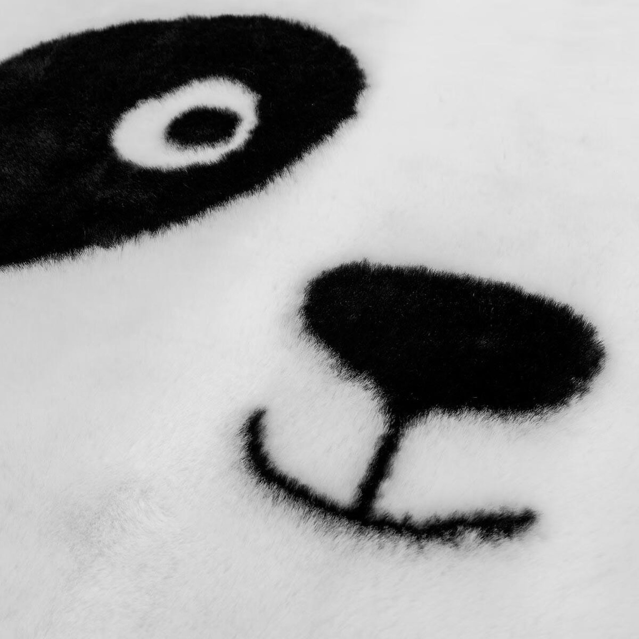 Voir la diapositive 2 : Atmosphera Kids Tapis enfant rond  panda  100cm blanc & noir