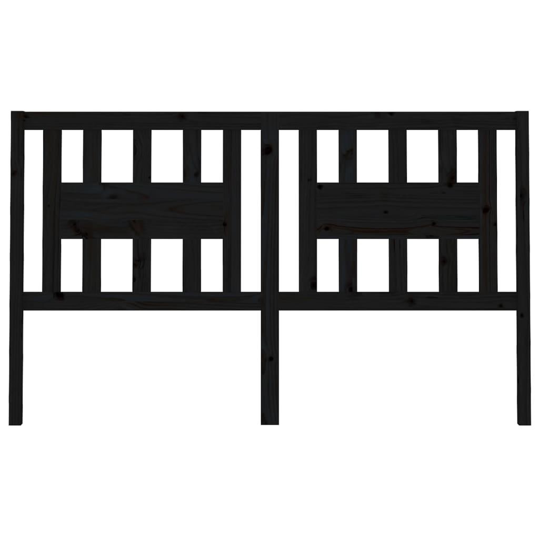 Voir la diapositive 3 : VIDAXL Tete de lit Noir 166x4x100 cm Bois massif de pin