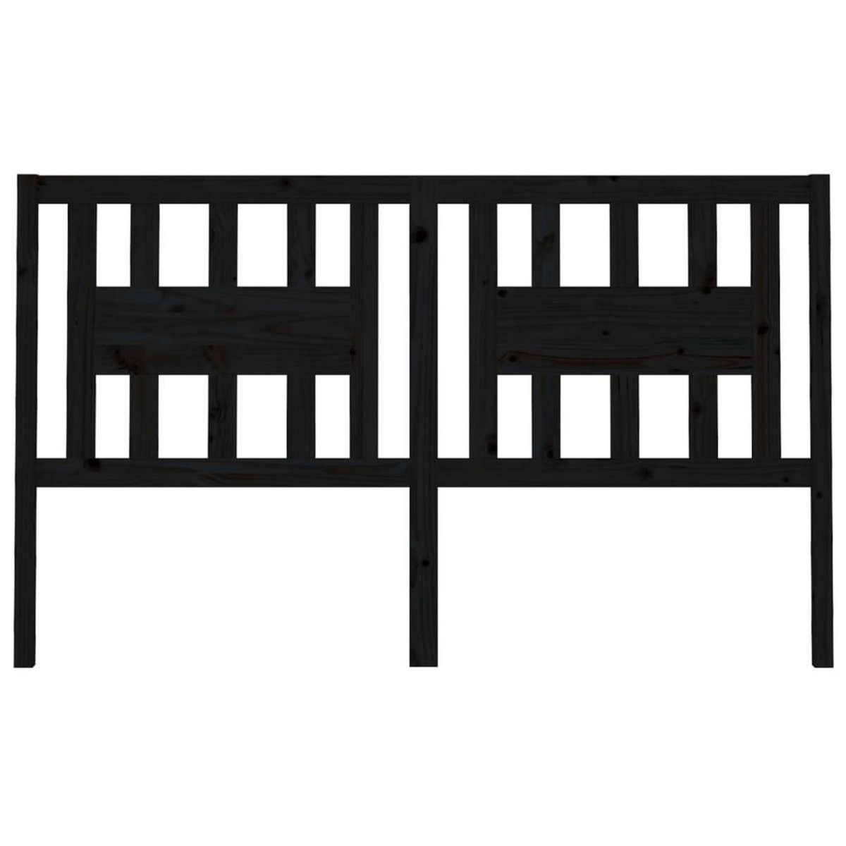 VIDAXL Tete de lit Noir 166x4x100 cm Bois massif de pin