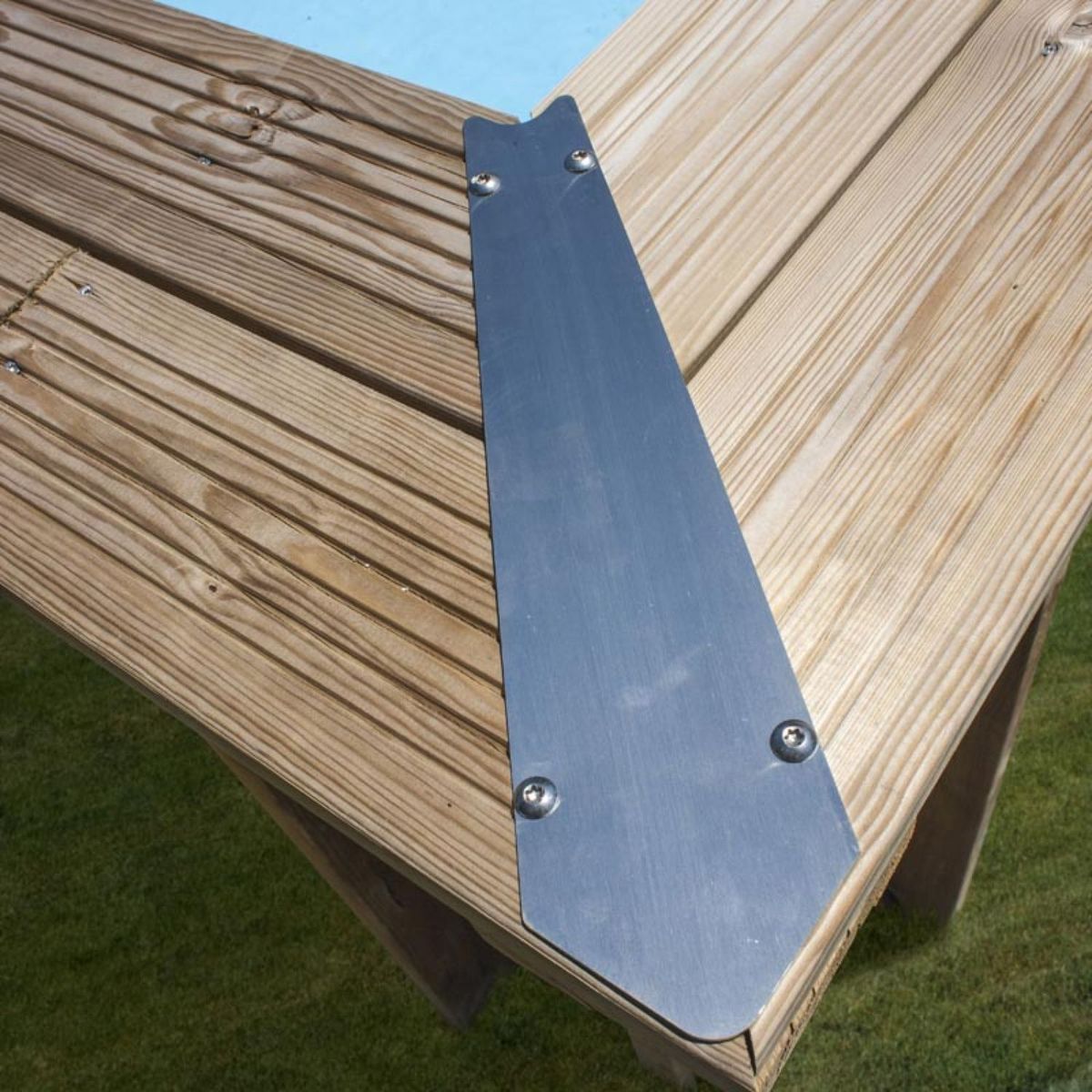 GRE Piscine hors sol bois rectangulaire - 620x420x133cm - EVORA 2020