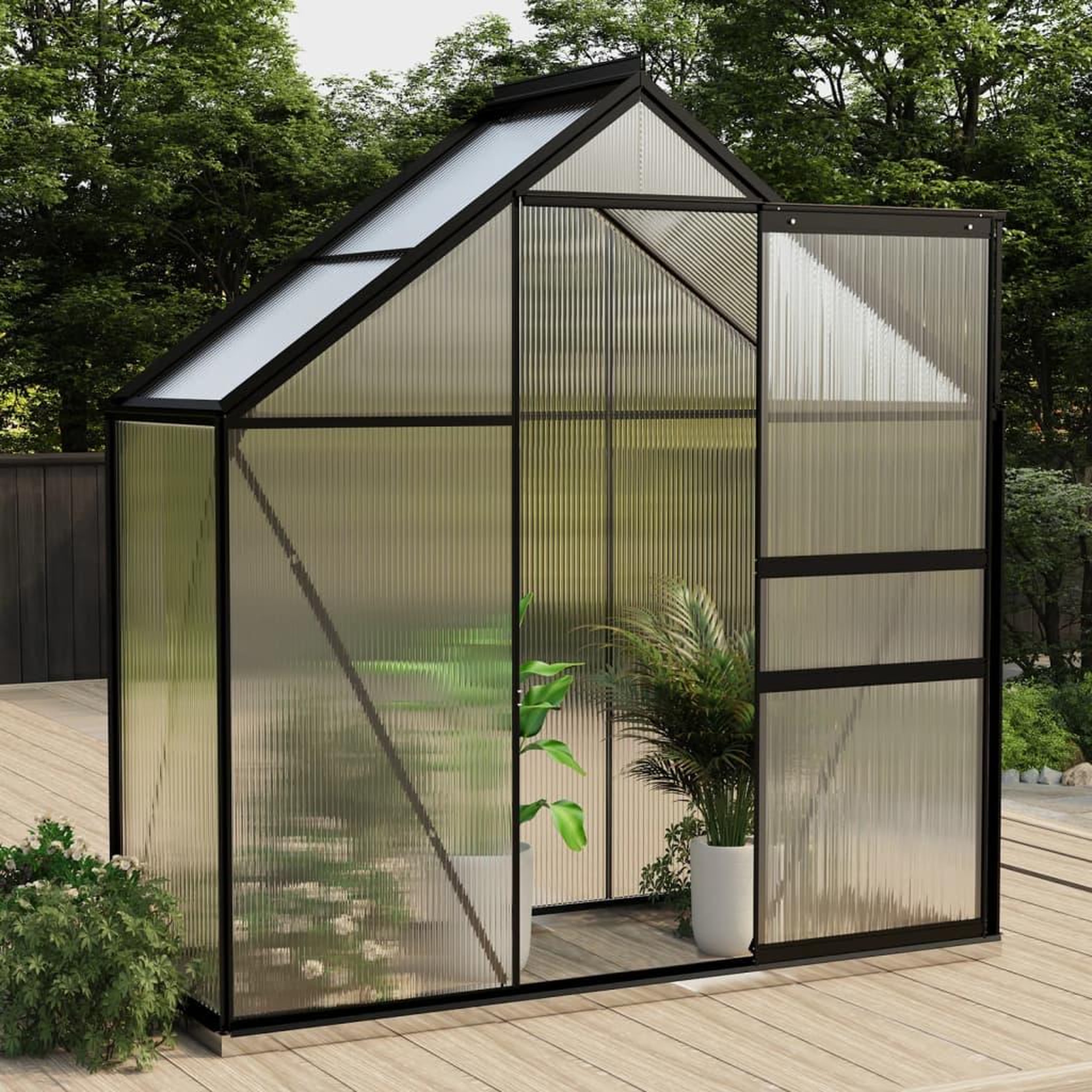 Voir la diapositive 1 : VIDAXL Serre Anthracite Aluminium 1,33 m^2