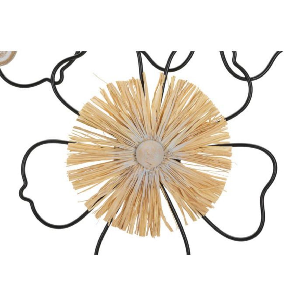 Paris Prix Décoration Murale en Métal  Itis  75cm Noir & Naturel