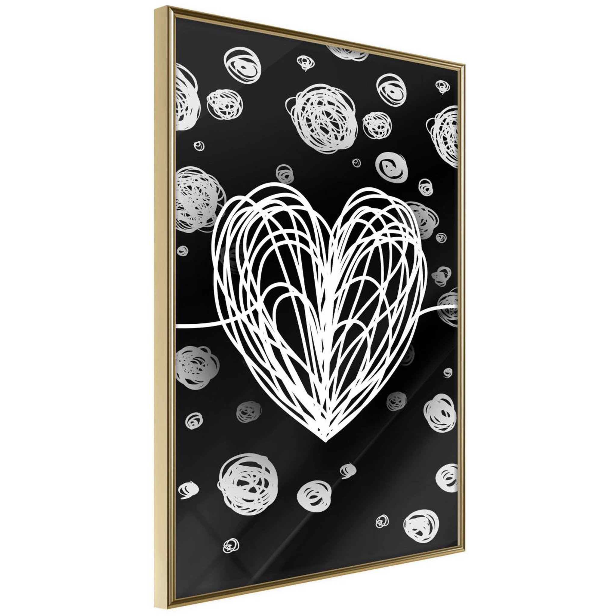 Voir la diapositive 1 : Paris Prix Affiche murale encadrée  entangled heart