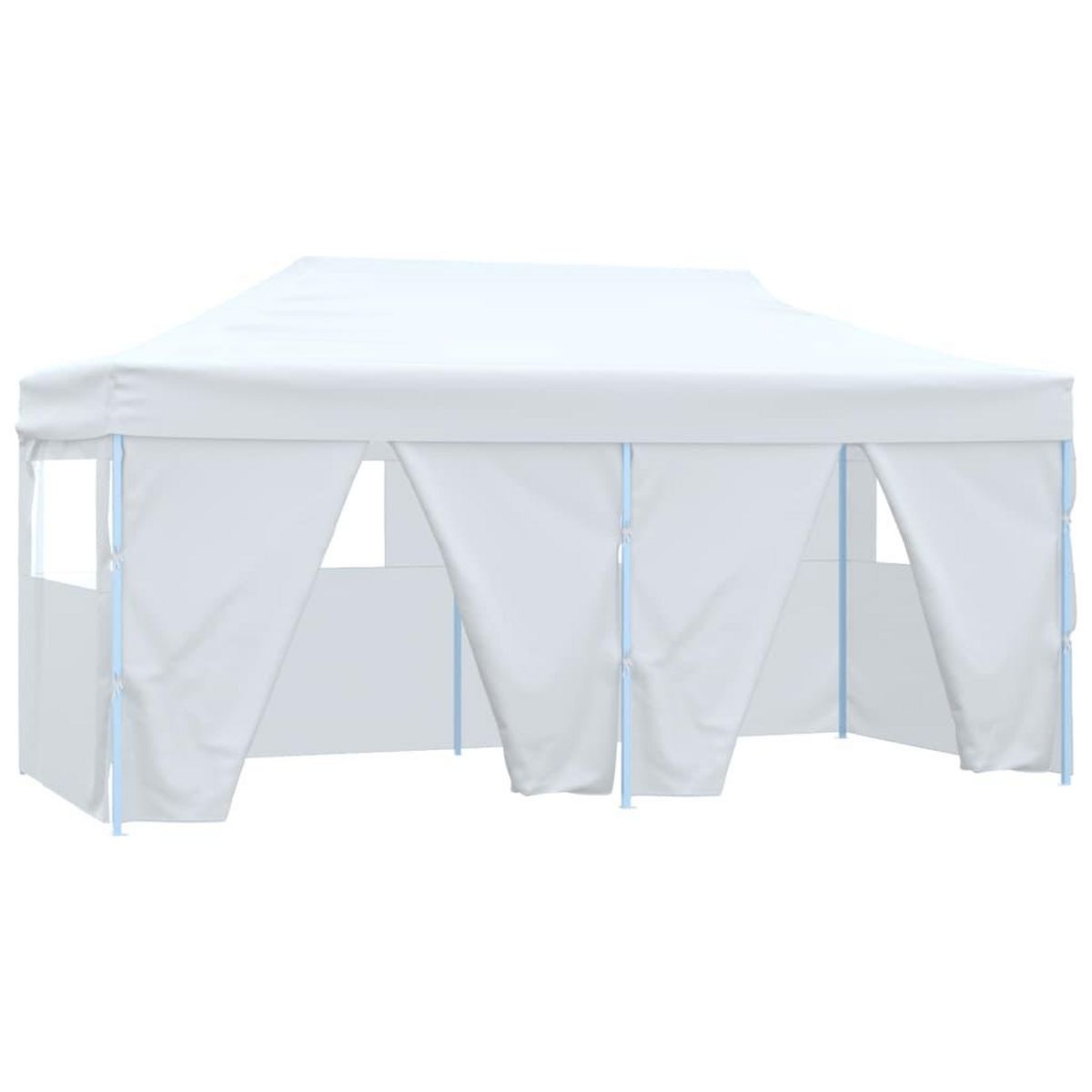 VIDAXL Tente de reception pliable avec 4 parois 3x6 m Acier Blanc