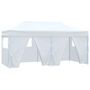 Voir la diapositive 2 : VIDAXL Tente de reception pliable avec 4 parois 3x6 m Acier Blanc