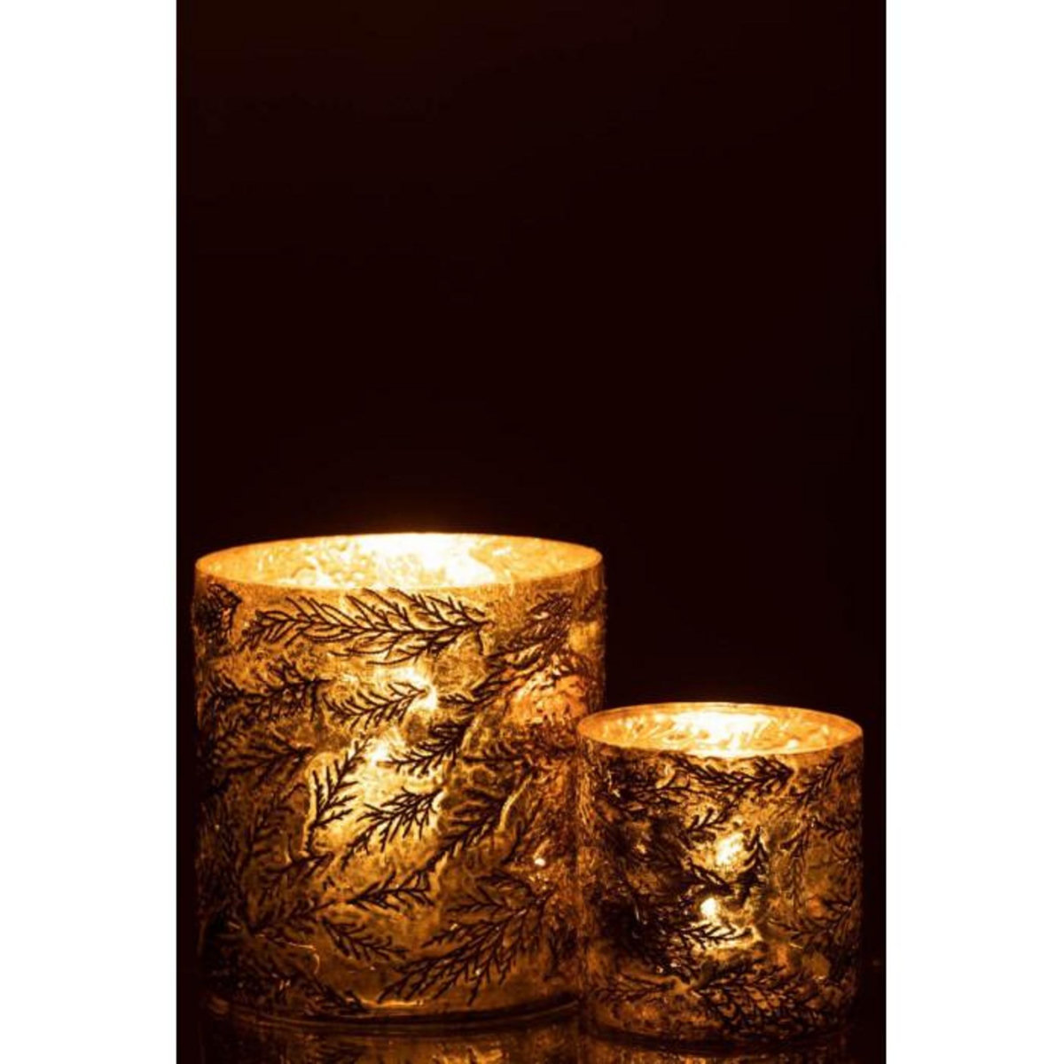 Paris Prix Photophore Cylindrique en Verre  Oxyde  16cm Cuivre