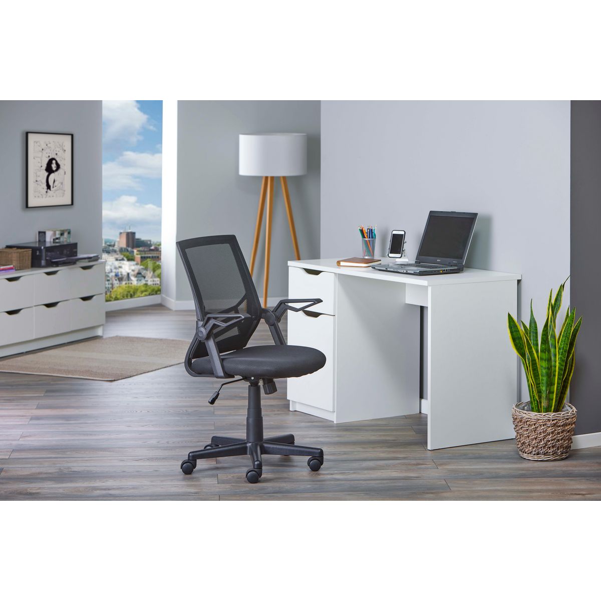 Fauteuil de bureau pivotant ajustable en hauteur JULIE