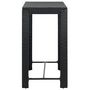 Voir la diapositive 3 : VIDAXL Table de bar de jardin Noir 100x60,5x110,5 cm Resine tressee