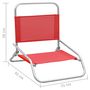 Voir la diapositive 6 : VIDAXL Chaises de plage pliables lot de 2 Rouge Tissu
