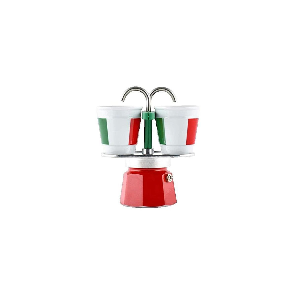 BIALETTI Cafetière expresso Bialetti Set Mini Italia 2 rouge 90 ml
