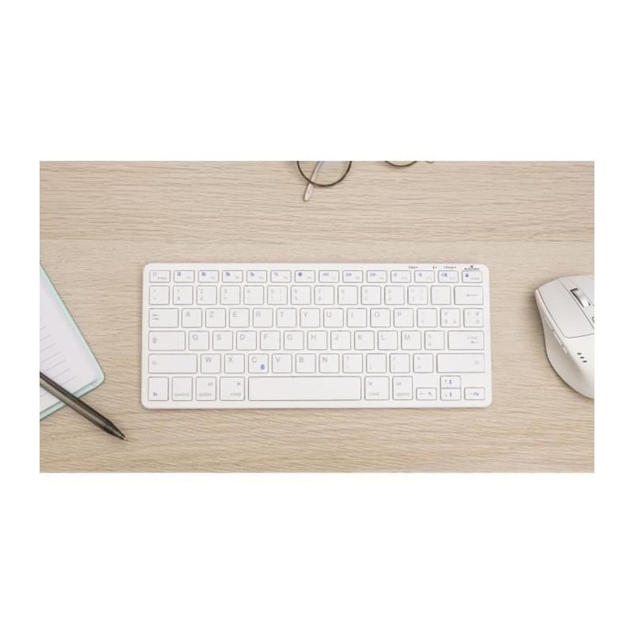 Voir la diapositive 5 : BLUESTORK Clavier TKL - BLUESTORK - Bluetooth Rechargeable pour Mac - Blanc