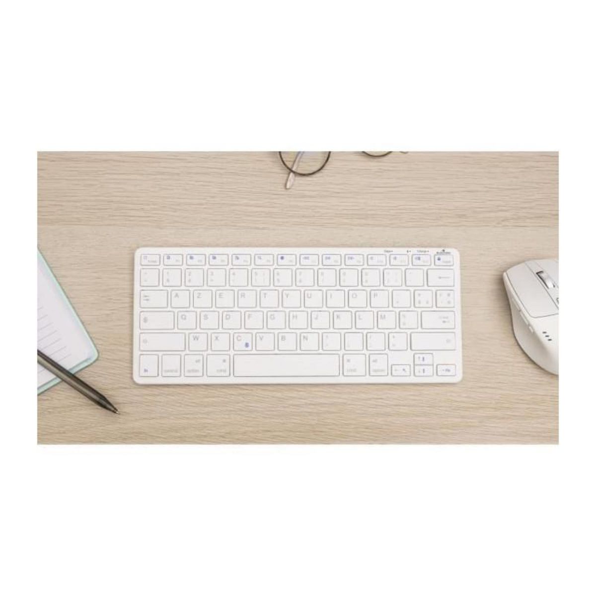 BLUESTORK Clavier TKL - BLUESTORK - Bluetooth Rechargeable pour Mac - Blanc