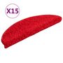 Voir la diapositive 2 : VIDAXL Tapis d'escalier 15 pcs rouge 56x17x3 cm