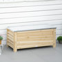 Voir la diapositive 2 : OUTSUNNY Banc coffre de jardin 2 en 1 - dim. 110L x 50l x 50H cm - charge max. 120 Kg - bois sapin pré-huilé acier galvanisé