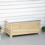 Voir la diapositive 2 : OUTSUNNY Banc coffre de jardin 2 en 1 - dim. 110L x 50l x 50H cm - charge max. 120 Kg - bois sapin pré-huilé acier galvanisé