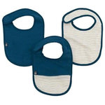 DOMIVA Lot x3 bavoirs - DOMIVA - 0-6 mois - Gaze de coton - Indigo