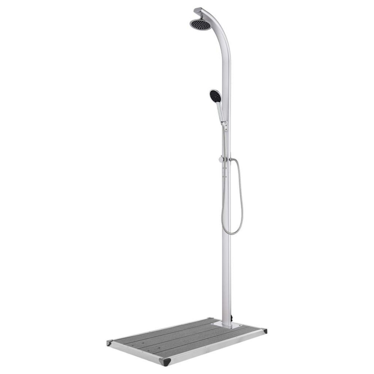 VIDAXL Douche de jardin avec base gris 220 cm Aluminium