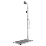 VIDAXL Douche de jardin avec base gris 220 cm Aluminium