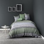 Les Ateliers du Linge Parure housse de couette vaxo. Coloris disponibles : Vert