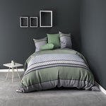 Les Ateliers du Linge Parure housse de couette vaxo. Coloris disponibles : Vert