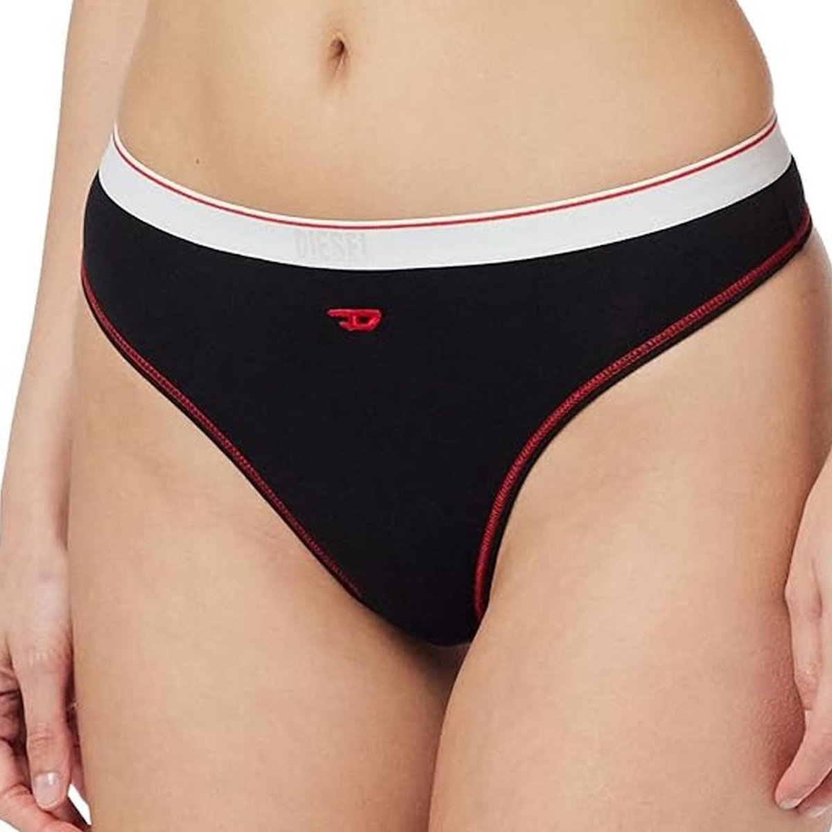 DIESEL String Noir/Rouge Femme Diesel Perizoma