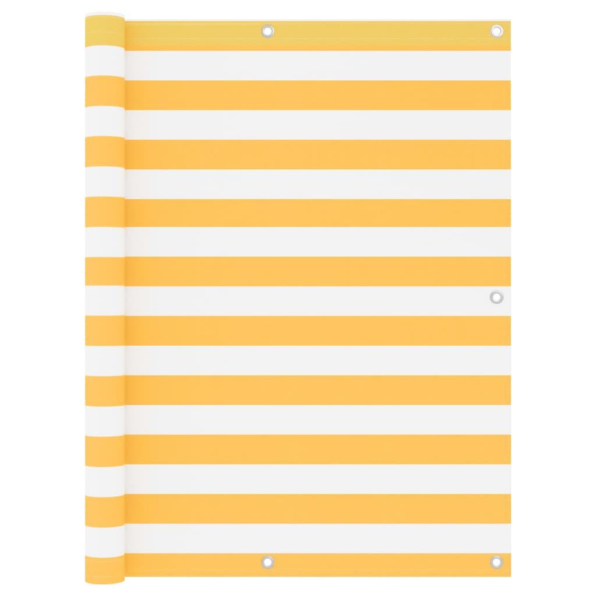 Voir la diapositive 1 : VIDAXL Ecran de balcon Blanc et jaune 120x600 cm Tissu Oxford