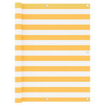 VIDAXL Ecran de balcon Blanc et jaune 120x600 cm Tissu Oxford