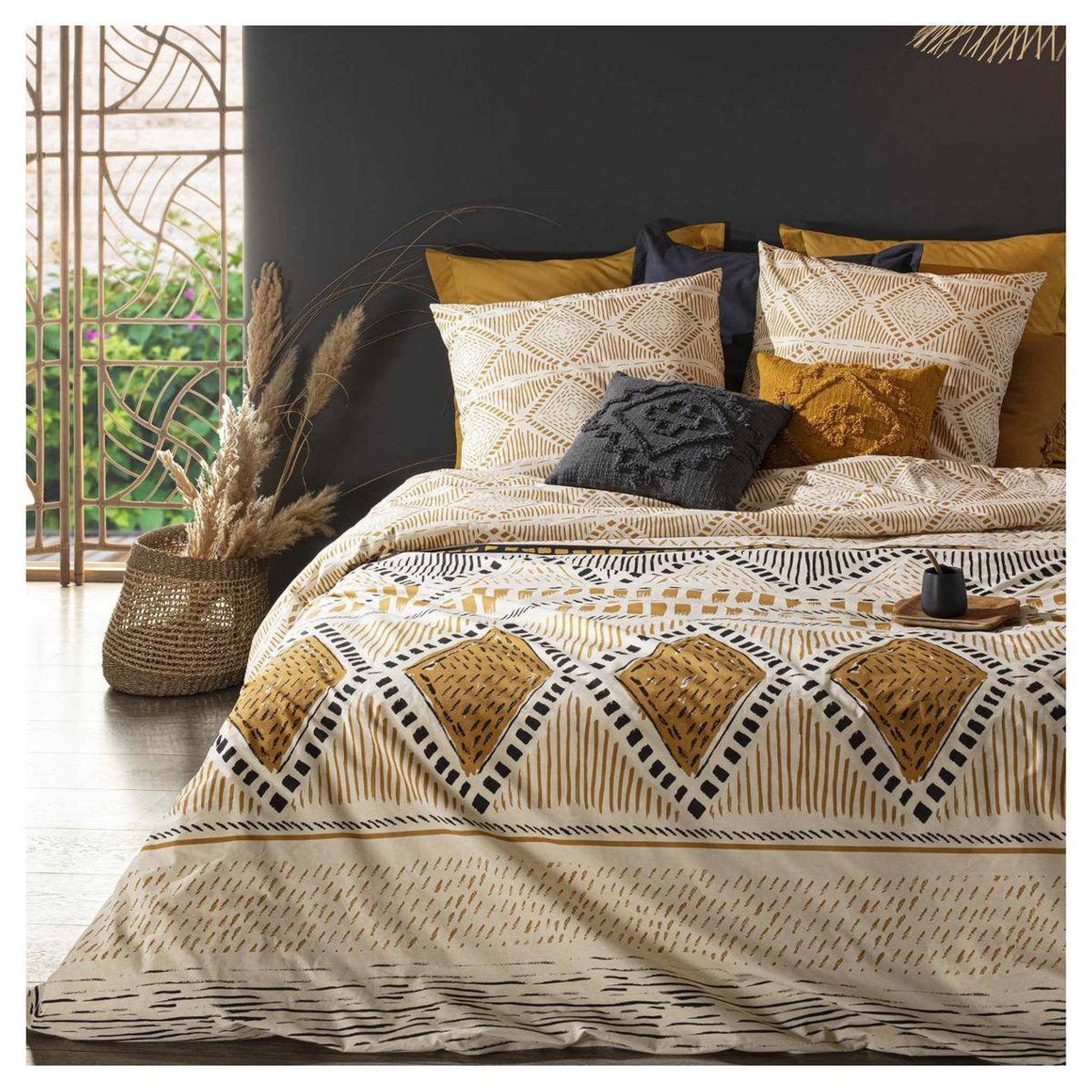 ATMOSPHERA Parure housse de couette en coton 57 fils KILIM