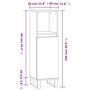 Voir la diapositive 6 : VIDAXL Armoire de salle de bain blanc 30x30x100 cm bois d'ingenierie