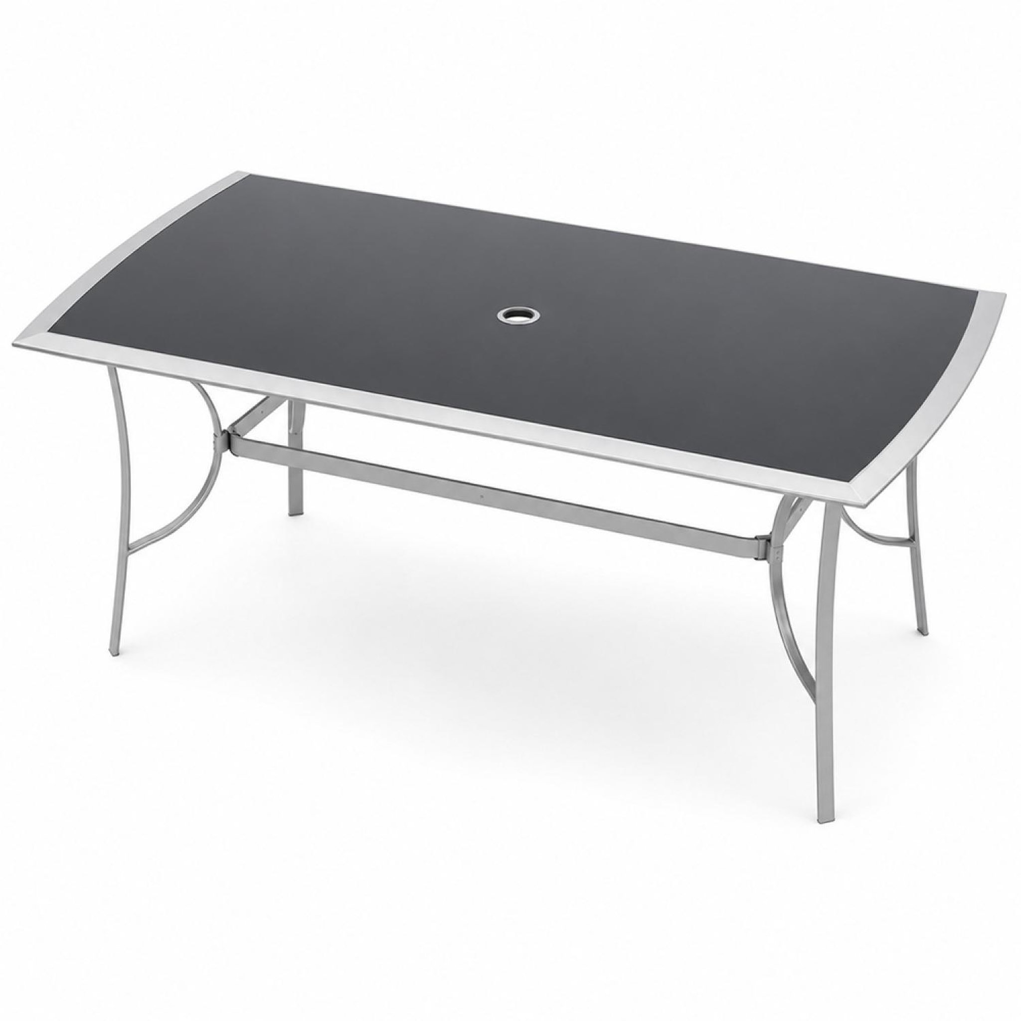 CONCEPT USINE Table de jardin 150cm en aluminium gris alassio