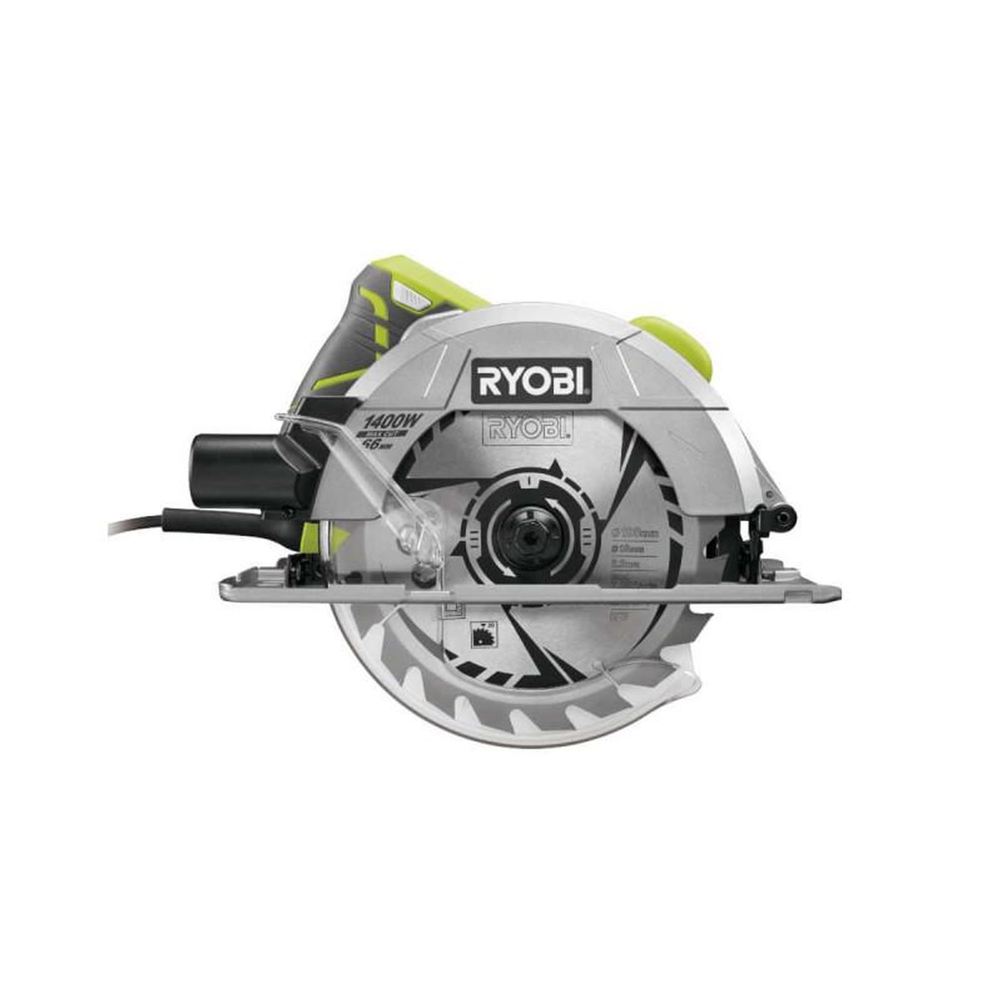 Voir la diapositive 5 : Ryobi Scie circulaire RYOBI - 1400W - 66mm - 2 lames - RCS1400-KB48