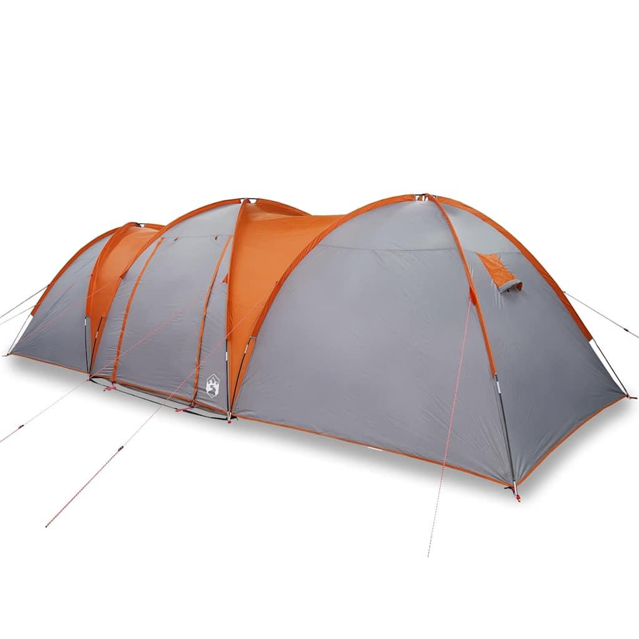 Voir la diapositive 2 : VIDAXL Tente familiale a dome 8 personnes gris et orange impermeable