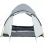 OUTSUNNY Tente de camping 3-4 personnes dim. 350L x 150l x 128xH cm - 3 portes, tapis sol, sac transport - alu. polyester gris