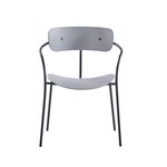CONCEPT USINE Lot de 2 chaises design gris clair ALEXIA