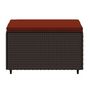 Voir la diapositive 5 : VIDAXL Repose-pieds de jardin coussins lot de 2 marron resine tressee
