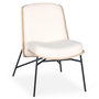 Voir la diapositive 2 : Paris Prix Fauteuil Design Bouclette  Vincente  80cm Crème
