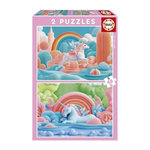 EDUCA Puzzle - EDUCA - Licornes Magiques - 2 x 48 pieces - Theme Fantastique - Pour Enfants - 4 ans et plus