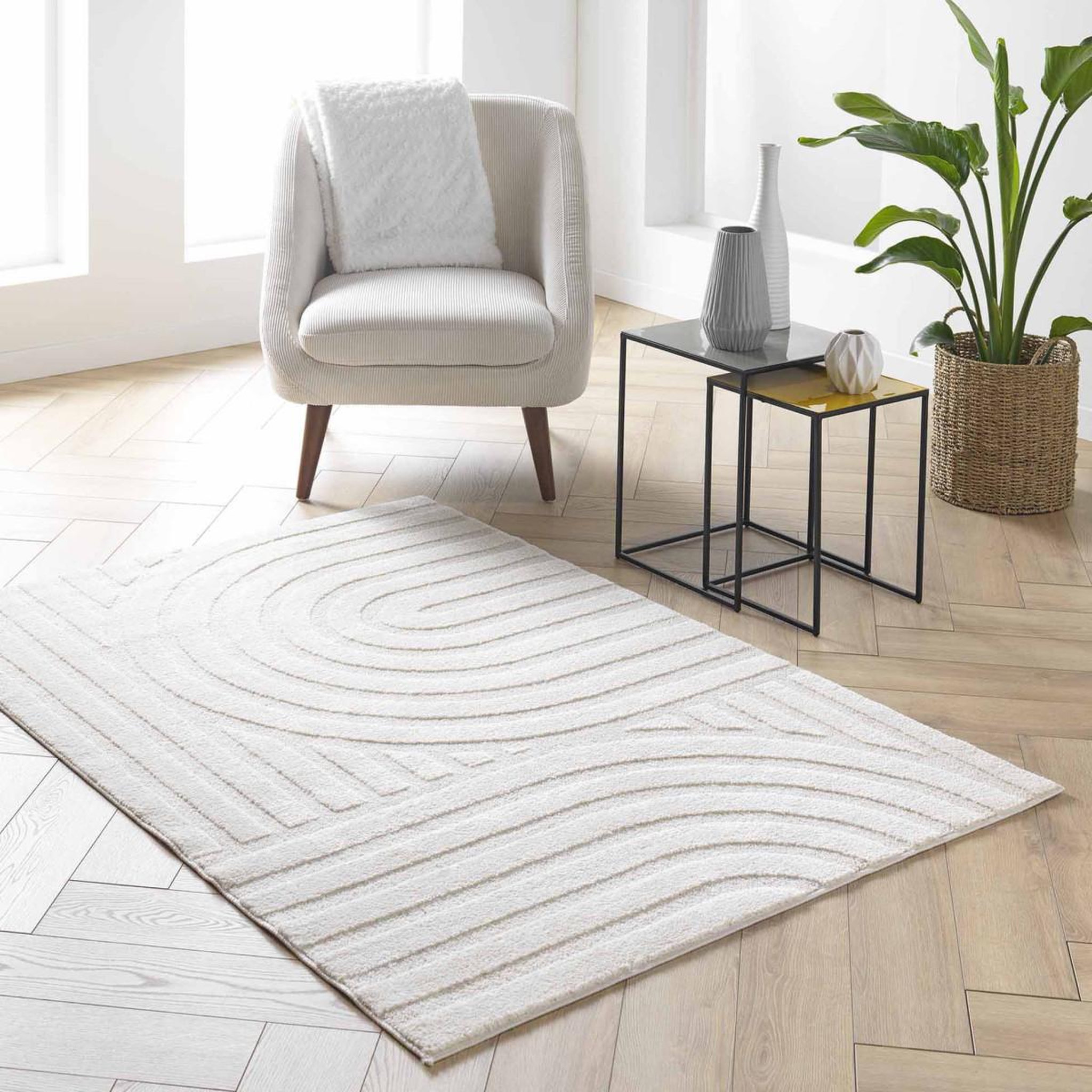 Voir la diapositive 4 : Douceur d'Intérieur Tapis déco en relief  maximus  120x170cm naturel