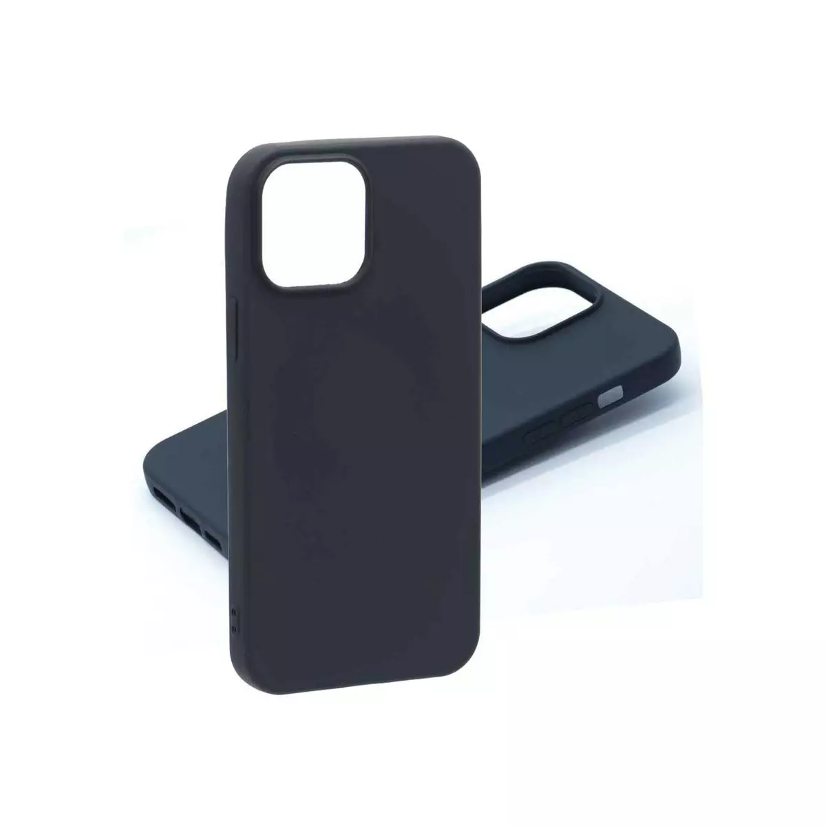 amahousse Coque iPhone 13 Pro Max souple noire silicone toucher soft
