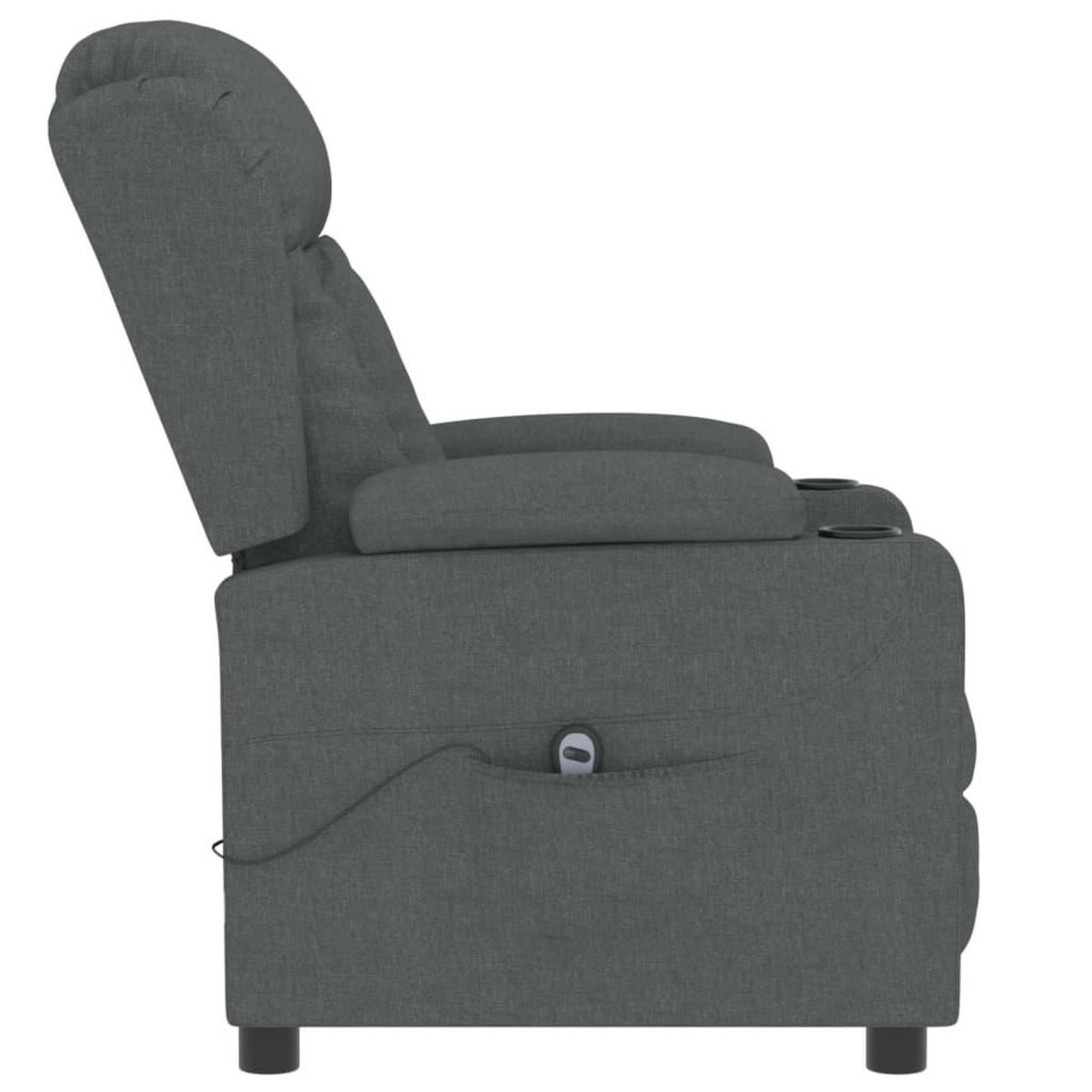 VIDAXL Fauteuil inclinable electrique Gris fonce Tissu