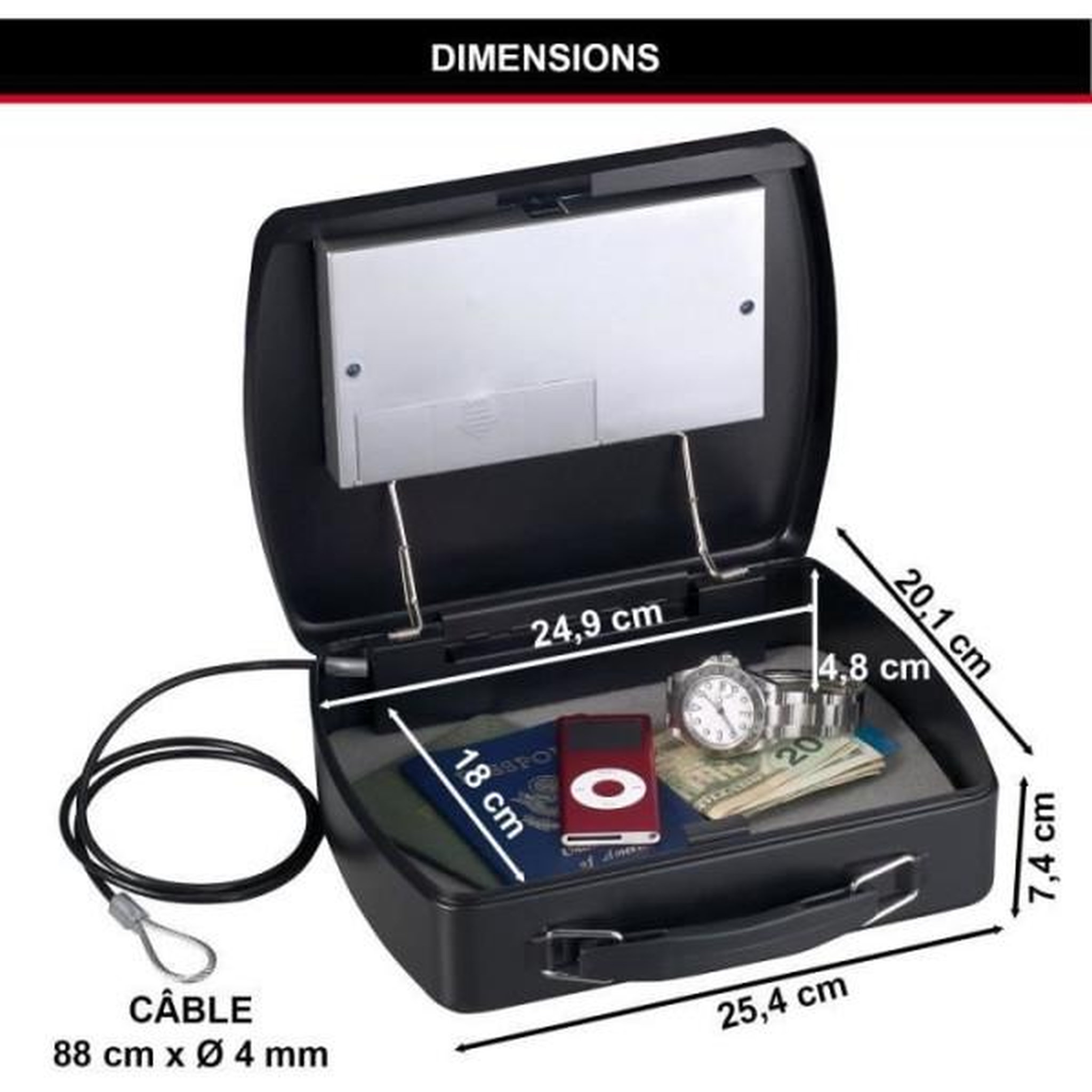 Voir la diapositive 6 : Master lock Master lock petit coffre nomade a combinaison électronique p008eml