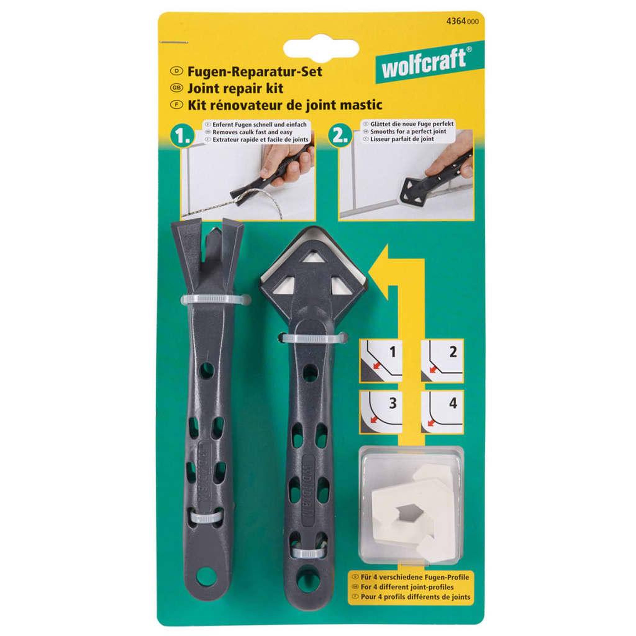 Voir la diapositive 5 : WOLFCRAFT wolfcraft Kit d'enlevement de silicone 6 pcs 4364000