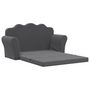 Voir la diapositive 4 : VIDAXL Canape-lit pour enfants 2 places anthracite peluche douce
