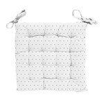 SOLEIL D'OCRE Dessus de chaise capitonné en coton 40X40X5 cm EMILIE blanc, par Soleil d'ocre