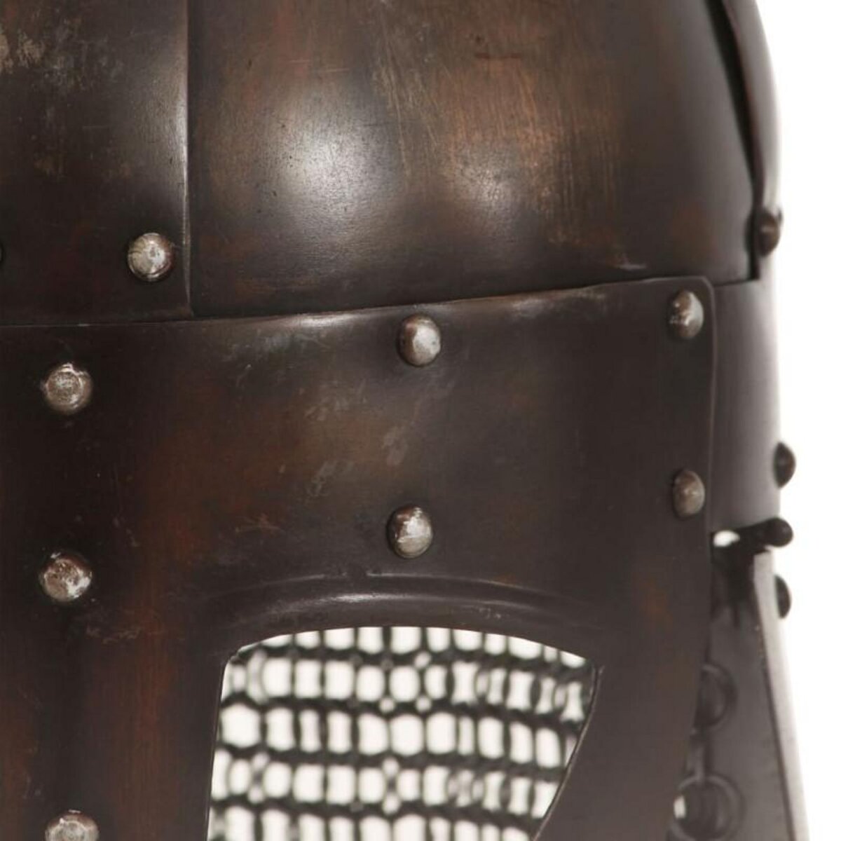 VIDAXL Casque de guerrier viking antique pour GN Cuivre Acier