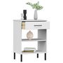 Voir la diapositive 3 : VIDAXL Armoire console avec pieds en metal Blanc Bois pin massif OSLO