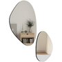 Voir la diapositive 5 : HOMCOM Lot de 2 miroirs organiques à suspendre L.46 x H.70 cm et L.31 x H.49 cm cadre métal noir